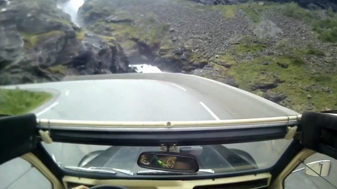 Trollstigen, Norway in a Citroen 2CV