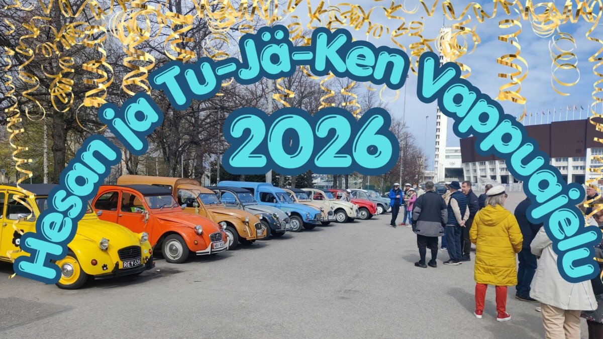 Hesan Raggarit Hesan ja Tu-Jä-Ke -jaosten Vappuajelu 2026 – Suomen 2CV-Kilta ry